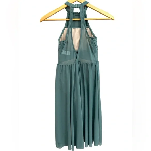 Balera Women’s Large High Neck Halter Dress  Performance Dance Costume Juniper - Picture 2 of 8